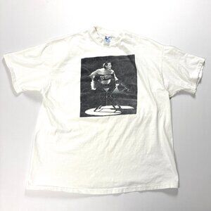 Vintage Ed Wood Movie Promo Shirt Johnny Depp Shirt White Sz L (Tag XL) 90s USA